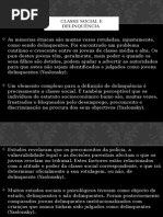 Classe Social e Delinquência