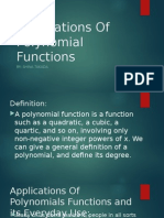 Applications of Polynomial Functions