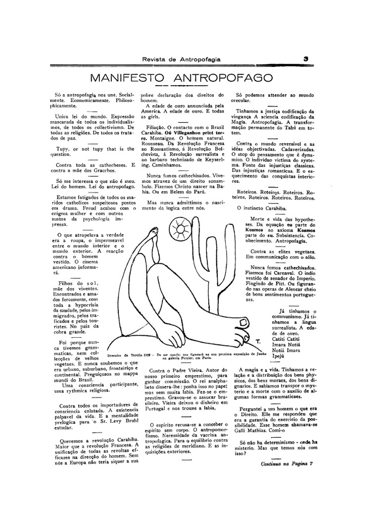 Manifesto Antropofágico de Oswald de Andrade | PDF