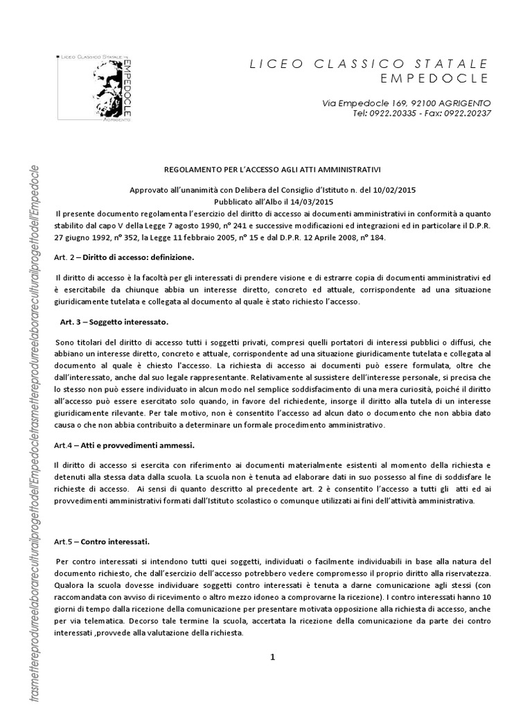 Regolamento Accesso agli Atti Amministrativi.pdf