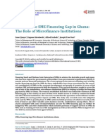 Bridging The SME Financing Gap in Ghana: The Role of Microfinance Institutions