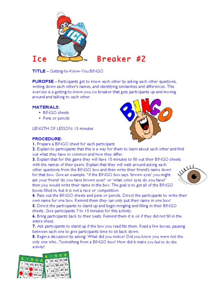 Ice Breaker 2 | PDF | Sports & Recreation | Games & Activities