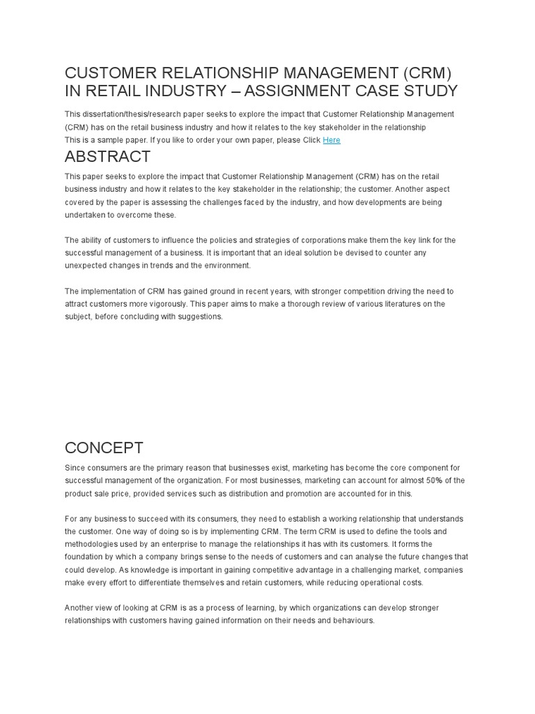 CRM Impact on Retail Business Strategies | PDF | Customer Relationship ...