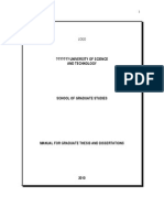 Manual For Graduate Thesis and Dissertations