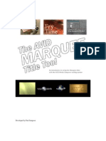 Marquee Title Tool