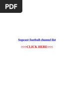 Sopcast Football Channel List