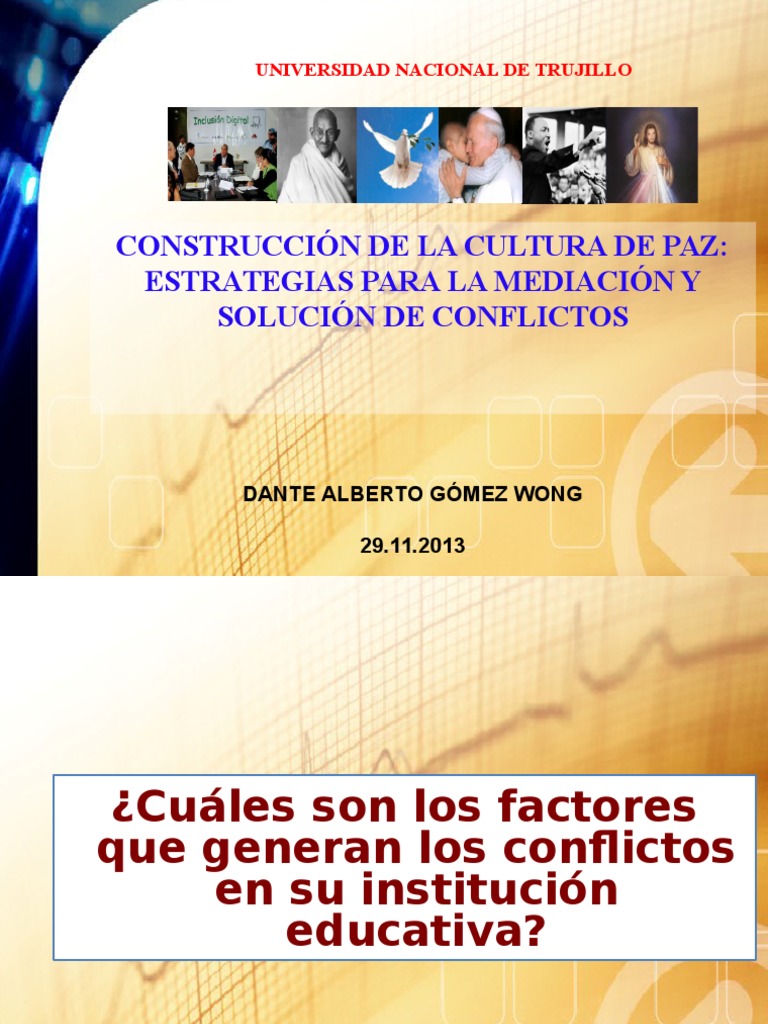 Construcción de La Cultura de Paz | PDF | Conflicto (proceso) | Plan de ...