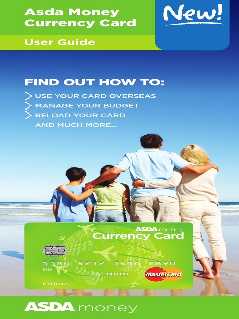 Asda Money Currency Card User Guide | PDF | Master Card | Debit Card