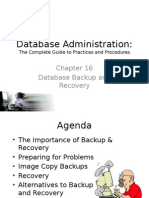 Database Backup and Recovery Ch 16