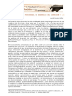 la formación del profesorado; relación entre currículum y refformas