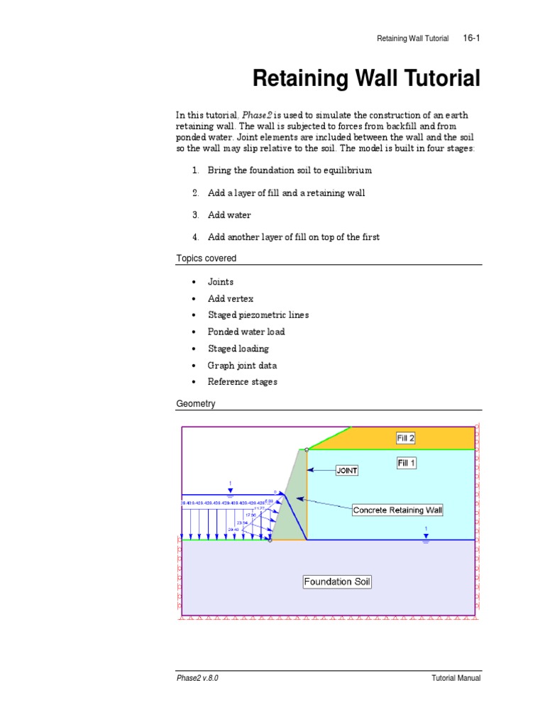 Retaining Wall Construction Tutorial | PDF | Stress (Mechanics ...