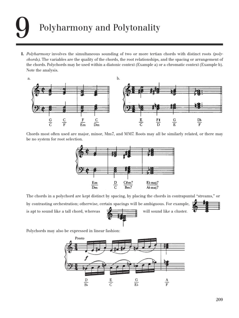 Exploring Polyharmony and Polytonality | PDF | Chord (Music) | Scale ...