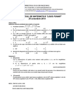 2015 - Matematica - Concursul 'Louis Funar' (Craiova) - Clasa A VIII-a - Subiecte+Barem PDF
