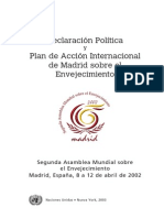 Declaración Política y Plan de Acción Internacional de Madrid Sobre El Envejecimiento