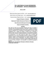  EDUCAÇÃO A DISTÂNCIA E SUAS DIFERENTES FORMAS DE APRENDER