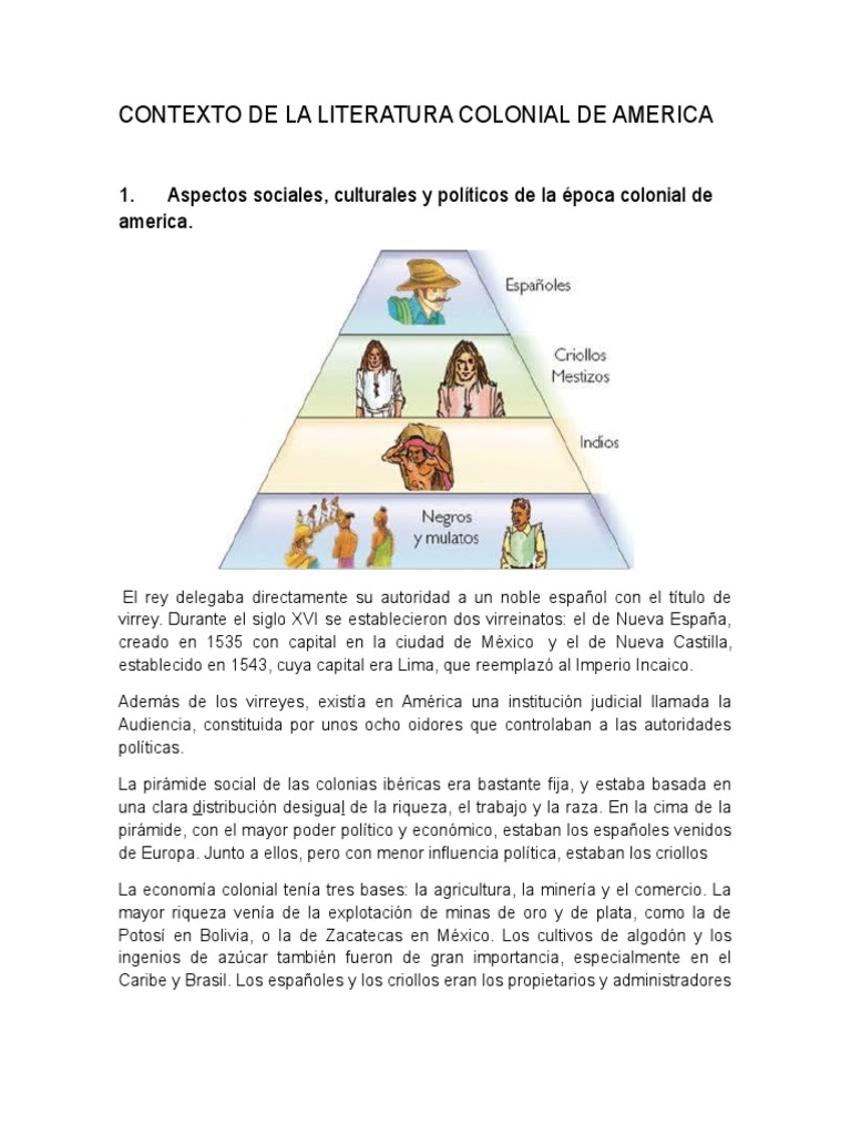 Contexto de La Literatura Colonial de America Nueva