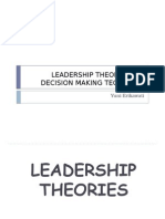 Leadership Theories and Decision Making Technique