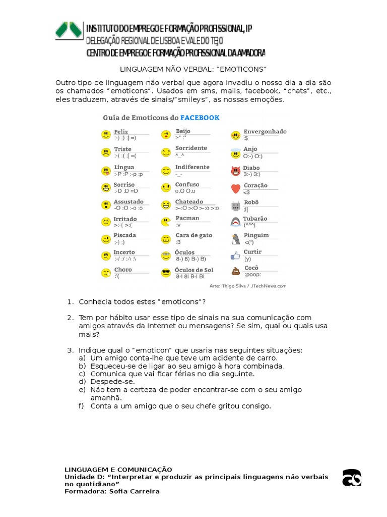 Emojis como Linguagem Não Verbal | PDF