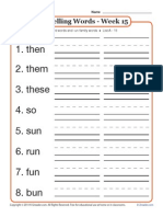 Spelling Word List A 15