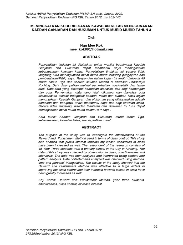 Kajian Mengenai Kawalan Kelas Pdf