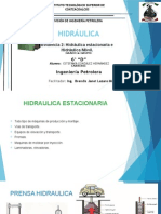 Hidráulica: Evidencia 2: Hidráulica Estacionaria e Hidráulica Móvil