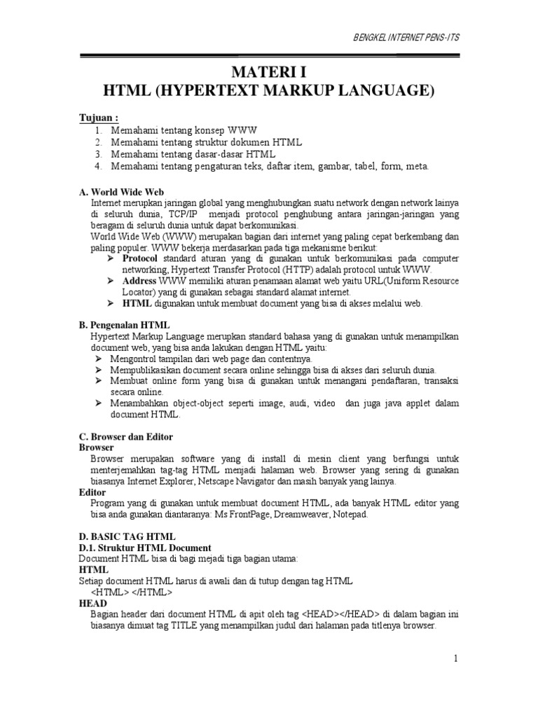 Modul HTML | PDF