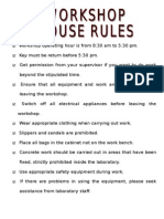 Workshop House Rules
