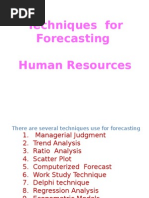 Techniques For Forecasting Human Resources