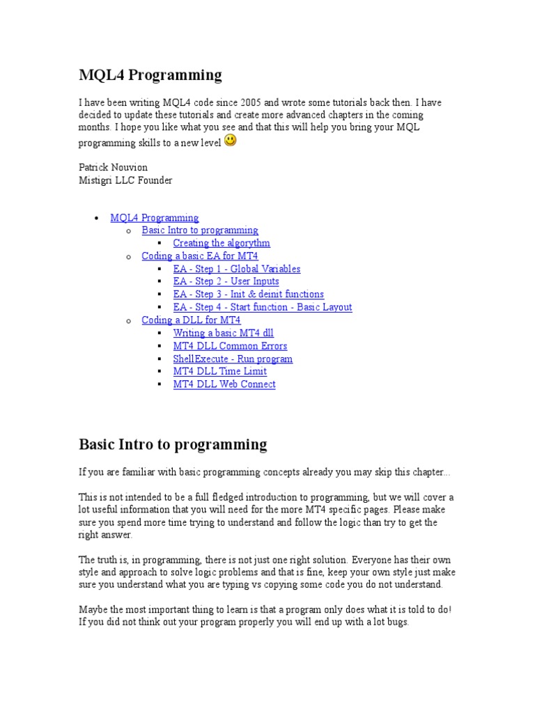 Mq4 Programming Pdf Books - sharabalance