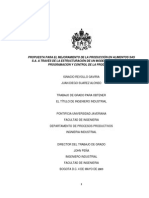 Propuesta para el mejoramiento de la produccion en alimentos