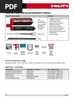 Hilti HIT RE 500 Post Installed Rebars PDF