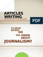 Basic Principles in Writing Articles For A Young Journalist