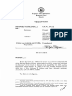 Indophil Lename: Indophil Textile Mills, Inc. vs. Engr. Salvador AdvientoTextile Mills, Inc. vs. Engr. Salvador Adviento