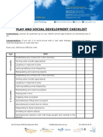 Play and Social Development Checklist PDF