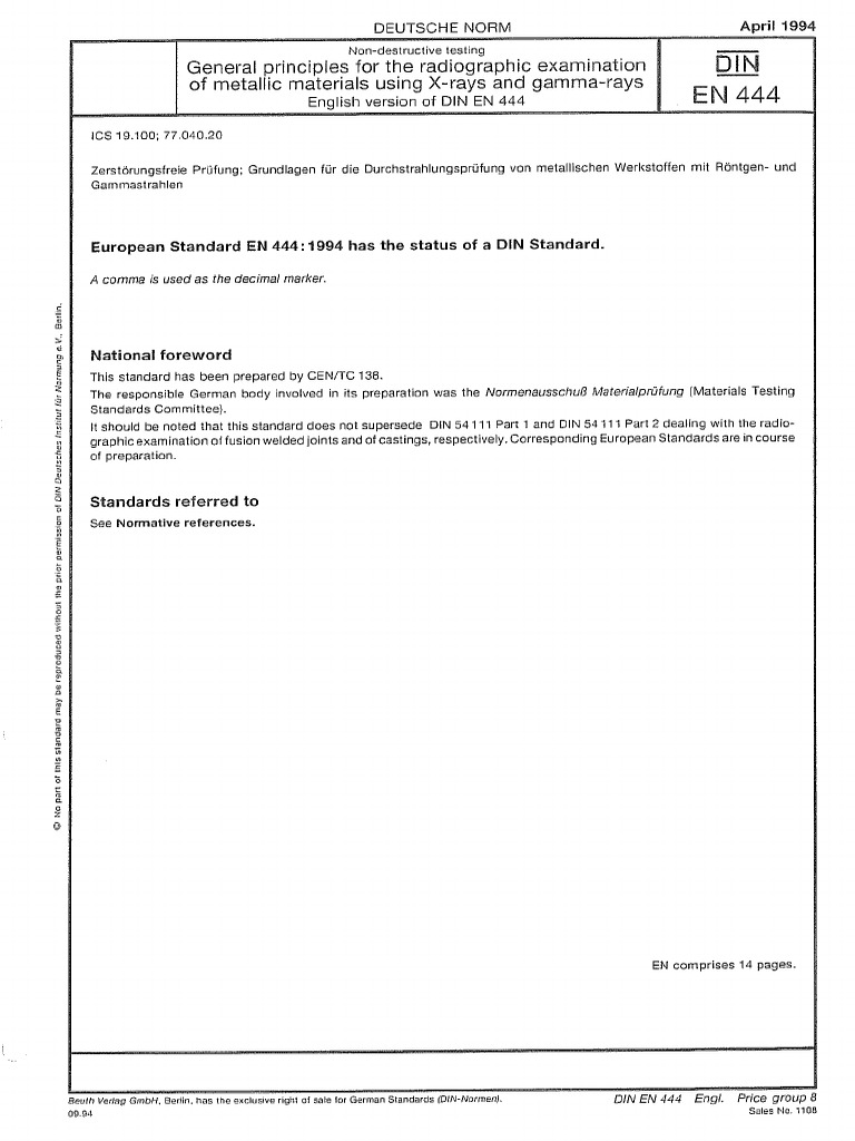 En 444 - 1994 (Din) PDF | PDF