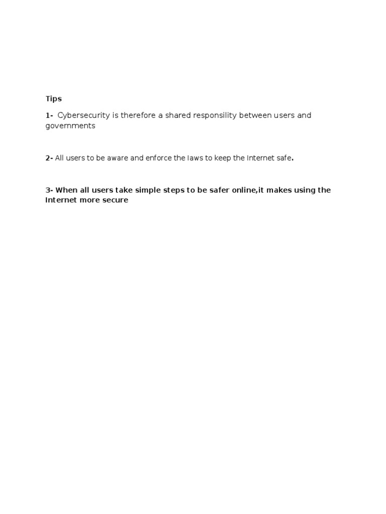 Cybersecurity: Shared Responsibility Tips | PDF | Computers