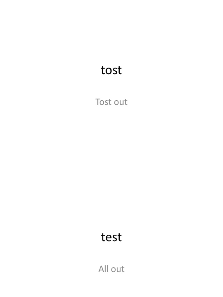 Tost Document Overview and Status | PDF