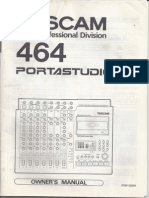 Tascam 464 Portastudio Owner's Manual