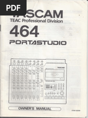 Tascam 464 Portastudio Owner's Manual | PDF | Electrical