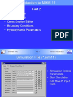 Simulation File - Network Editor - Cross Section Editor - Boundary Conditions - Hydrodynamic Parameters