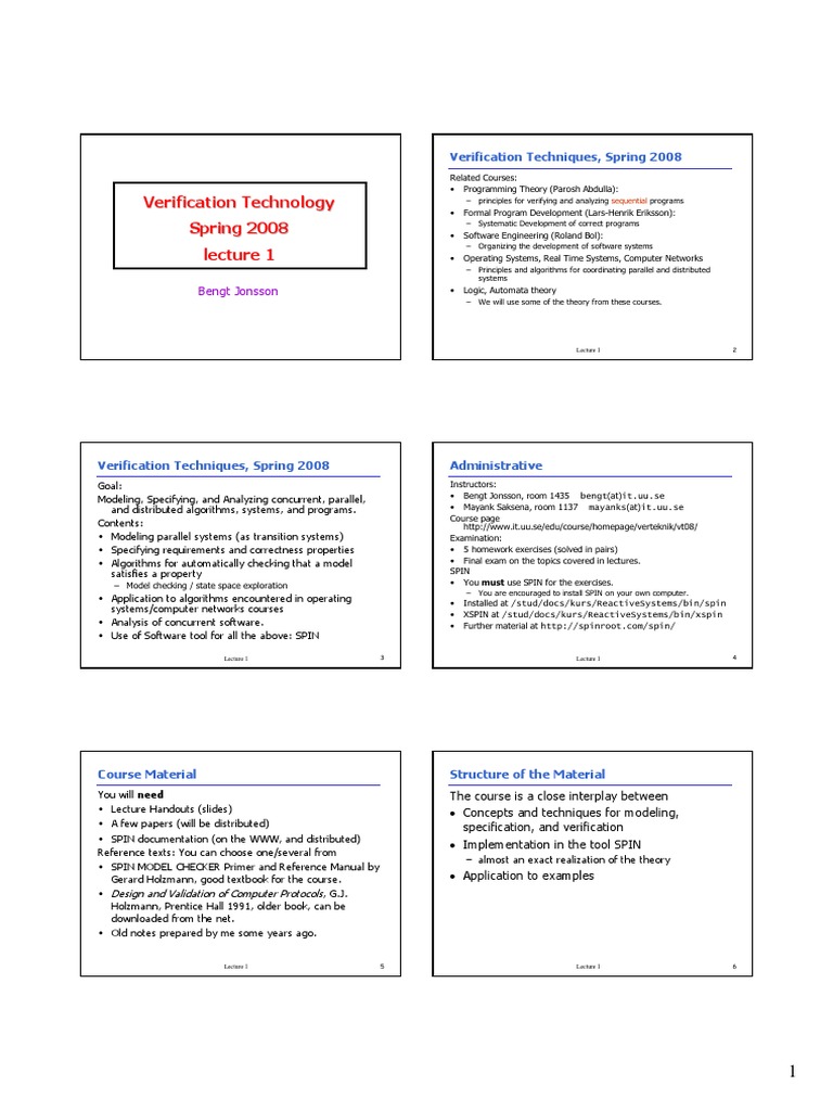 Verification Techniques Overview | PDF | Formal Verification | Computer ...