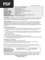 Mill City Museum Visitor Services Manager II