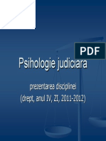 Curs 00 - Prezentare PSIH JUDICIARA - Drept IV (v-2012) PDF