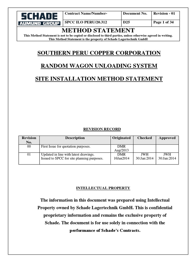 20.312_D25_ Rev 01 Site Installation Method Statement Mechanical