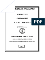 BSc Maths Numerical Methods