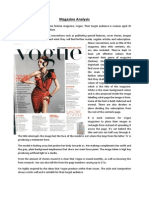 Magazine Analysis Vogue