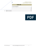 Lista 01 - Estatística Descritiva