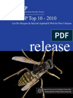 OWASP Top 10 APPLICATION SECURITY VULNERABILITIES - 2010 French