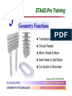 STAAD.Pro Geometry Functions and Analysis Techniques