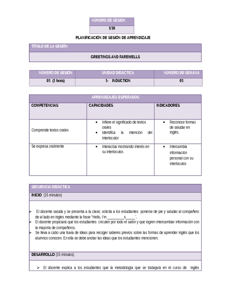 Saludos y Despedidas en Inglés | PDF | Artes del Lenguaje y Comunicación